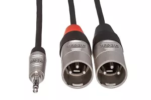 Hosa HMX-003Y Pro Stereo Breakout Cable - 3.5mm TRS to Dual XLR - Picture 1 of 1
