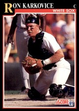 1991 SCORE RON KARKOVICE CHICAGO WHITE SOX #833