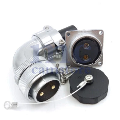 Weipu WS28 2-26 pin Elbow Panel Mount Bulkhead Plug and Socket,Cable Connector - Image 1 of 4