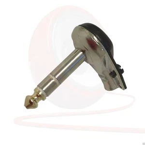 Conector Hicon Stereo Pancake de 1/4" pulgadas. Dorado en ángulo plano. HI-J63SA05. Enchufe interruptor - Imagen 1 de 2