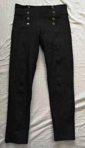 ZARA Basic Women's Black Buttoned Leggings Size S Small Used Condition - Picture 1 of 4