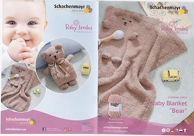 Garn-Set für eine Baby Smiles Kuscheldecke von Schachenmayr mit Anleitung - Bild 1 von 2