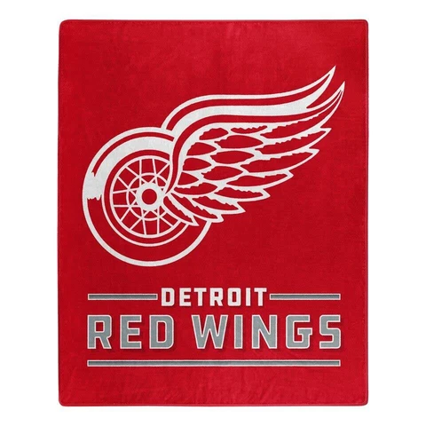 Detroit Red Wings 50x60 Raschel Interference Design Blanket [NEW] Throw Plush Cover