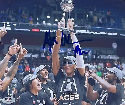 A’ja Wilson Signed Autographed Las Vegas Aces 8x10 Photo South Carolina PSA/DNA - Image 1 of 3