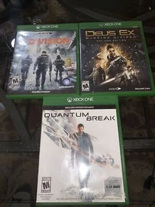 Lot Of 3  Xbox One Deus Ex: The Division Quantum Break￼ - Picture 1 of 10