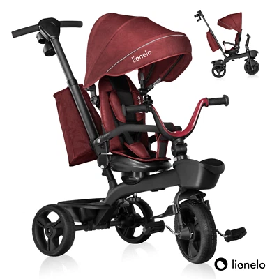 Dreirad  ab 1,5 bis 5 Jahre drehbarer Sitz Gummiräder🔸 LIONELO Kori🔸 Rot - Bild 1 von 4