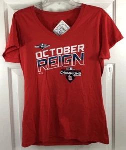 Majestic St. Louis Cardinals T-Shirt Womens Medium Red MLB 2019 October Reign - Picture 1 of 6
