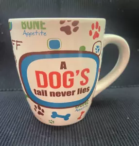 COFFEE SOUP MUG "A DOG'S TAIL NEVER LIES" 24 OZ. - Picture 1 of 5