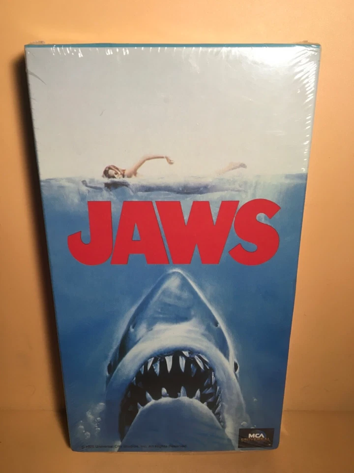JAWS (VHS, 1991) Factory Sealed VCR Tape - Watermarks - Near Mint - Image 1 of 4
