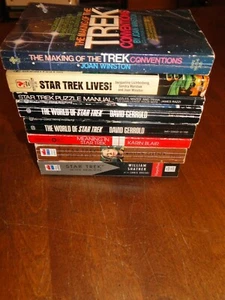 Star Trek Original lot of 8 used paperback books biography behind the scenes etc - Picture 1 of 2