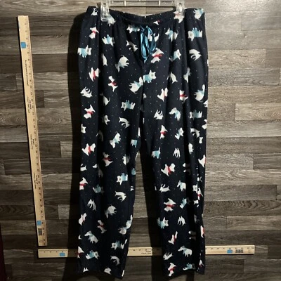 Pantalones para dormir Croft & Barrow íntimos de piel sintética con estampado de perro de cachemir talla XL Foto 1 de 4