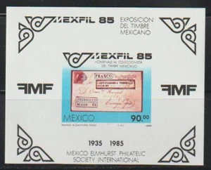 MEXICO STAMPS 1985 MEXFIL'85 STAMP EXHIBITION SS MNH - MISC24-455 - Picture 1 of 1