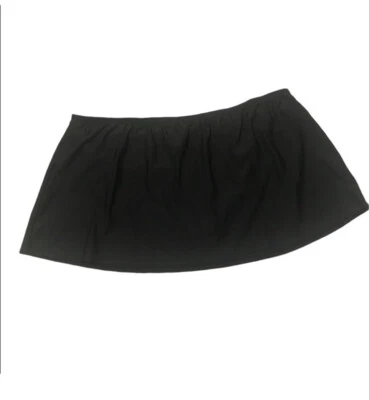 NWT Tropical Escape Women’s Plus Size Solid Swim Skirt Black Size 24W - Image 1 of 4
