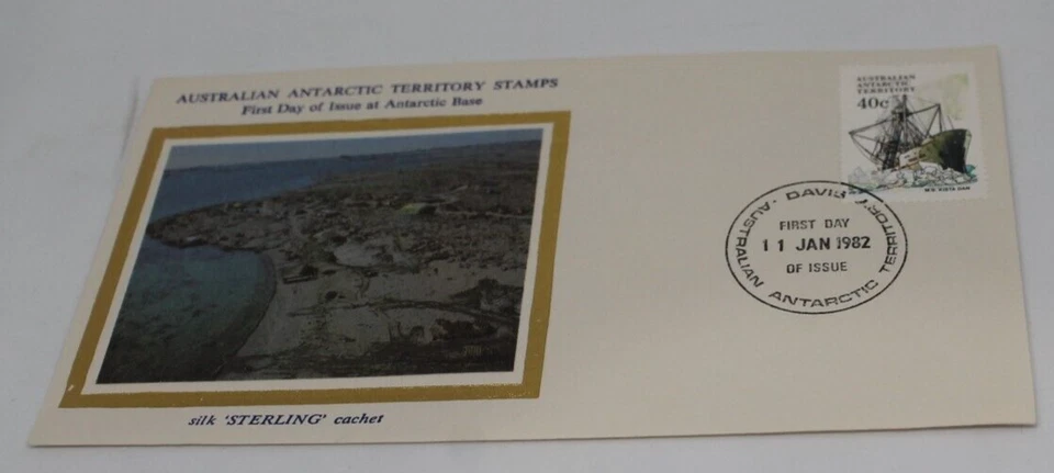 1982 AAT BARCOS ANTÁRTICOS BASE SEDA SELLO CUBIERTA BASE ANTÁRTICA DAVIS 11 ENE Foto 1 de 1