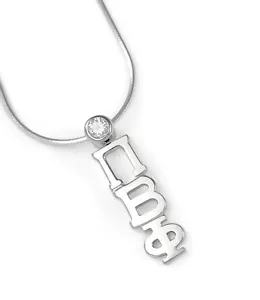 Colgante de lavadero de plata esterlina Pi Beta Phi con cristal transparente Swarvoski - Imagen 1 de 2
