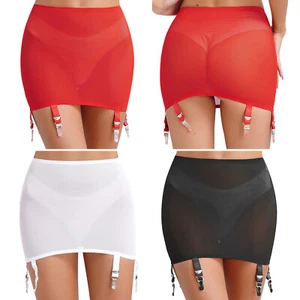 Women's Lingerie Skirts Party Perspective Miniskirt Sheer Nightwear See Through - Picture 1 of 43