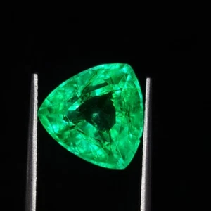 6,92 ct loser Edelstein natürlicher kolumbianischer Smaragd zertifiziert Smaragd Billionen Edelsteine - Bild 1 von 8