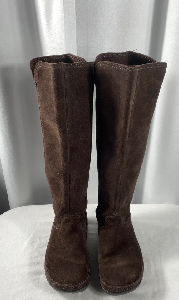 Botas altas de gamuza FitFlop hasta la rodilla, suela de tabla oscilante para mujer talla 7 UE 38 Foto 1 de 4