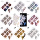 50 Box Mixed Size Rhinestones Flatback AB Glass Nail Art Crystal 3D Gem Manicure