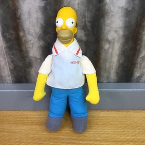 Vtg Homer Simpson Plush Hard Vinyl Head 8" 1990 Dan Dee Barney's Bowling Shirt - Picture 1 of 10