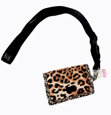 Victoria Secret Pink Keychain Mesh Pocket Lanyard Wallet Leopard Print - Image 1 of 3