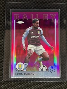 2024-25 Topps Chrome UCC Leon Bailey Pink Refractor # /250 - Picture 1 of 2