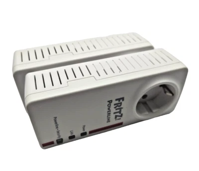 2 Piece Set AVM FRITZ! Powerline 1220E Adapter Set (20002736) Used. INVOICE - Image 1 of 4