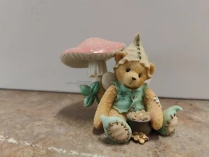 Cherished Teddies "Soy verde con envidia por ti" Ryan Mushroom Amanita Bear Elf - Imagen 1 de 5