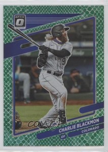 2021 Panini Donruss Optic Green Dragon Prizm /88 Charlie Blackmon #128