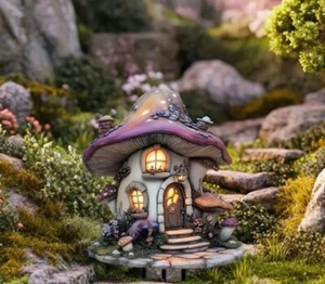 Fairy Garden Accessories - 1 x 20x14cms Fairy House Stake 8B(3-5 Days Delivery) - Picture 1 of 4