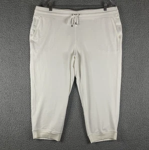 Lauren Ralph Lauren Sweatpants Capri Cropped Joggers Womens size XL White NWT - Picture 1 of 9