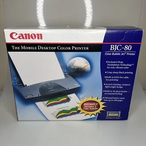 Cannon BJC-80 Portable Color Bubble Jet Printer New Open Box - Picture 1 of 14