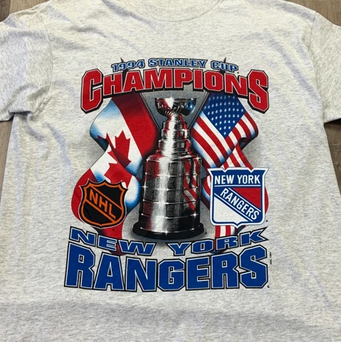 VINTAGE New York Rangers Shirt Gray 1994 Single NHL Gift For Fans Hockeys Cover