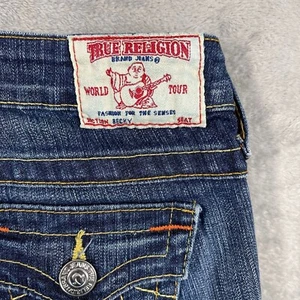 True Religion Becky Jeans Petite USA 25 Bootcut Dark Wash Flap Pockets - Picture 1 of 11