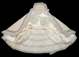 Vintage Child Infant Of Prague Statue Vestments Clothes White Gown For 14"-16" - Picture 1 of 4