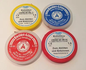 Entlötlitze SMD Sauglitze Spule FELDER Lötzinn 1,0 1,5 2,0 2,5 mm 1,6m · NEU OVP - Bild 1 von 5