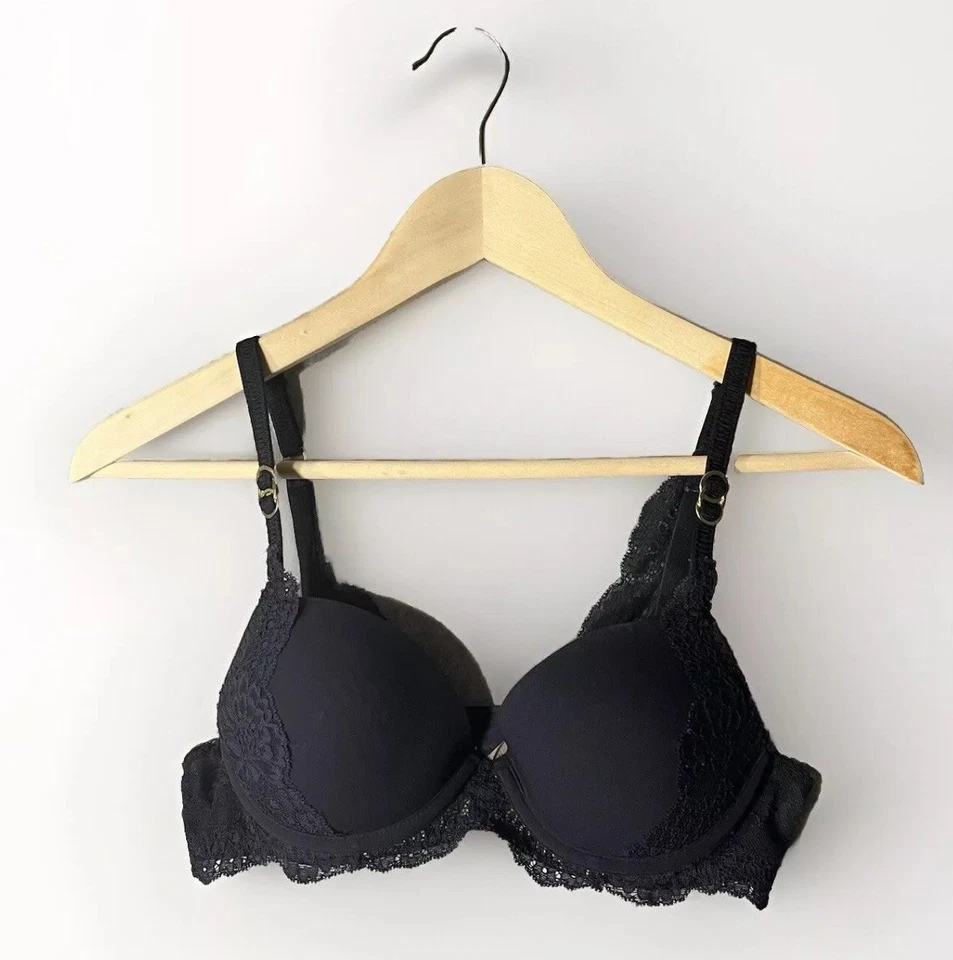 Бюстгальтер женский Stella McCartney гладкий кружевной контур погружение 34B на косточках ночное небо - Изображение 1 из 4