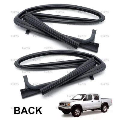 L+R Rear Glass Run Channel Rubber Seal Fits Nissan Frontier 1998 2004 Foto 1 de 4