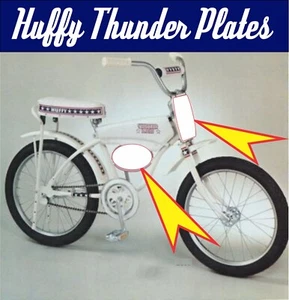 Vintage 1970s Huffy Bicycle Reproduction PVC White plates Only, AMF - Picture 1 of 1