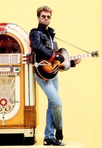 GEORGE MICHAEL LAMINATED PHOTO - Picture 1 of 1