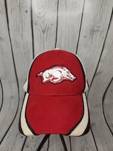 Arkansas Razorbacks Adjustable Hat Cap Captivating Headgear Red One Size - Picture 1 of 6