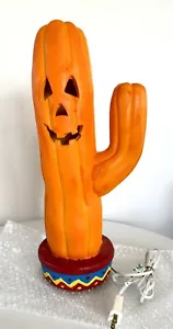 Vintage 1995 Trendmasters CACTUS Jack-O-Lantern Foam Blow Mold LIGHT Halloween - Picture 1 of 15