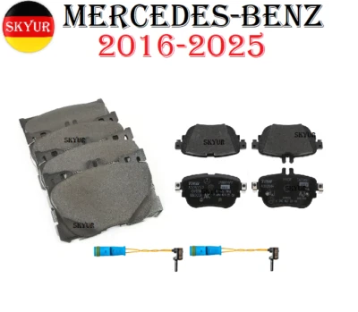  Juegos de pastillas de freno delanteras y traseras con sensores de freno para Mercedes-Benz originales Foto 1 de 4