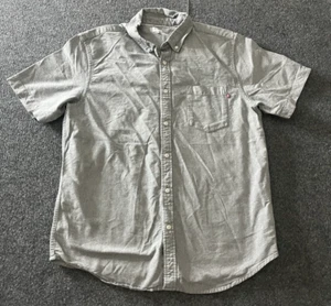 obey button up shirt size XL gray collar short sleeve skate Y2K - Picture 1 of 4