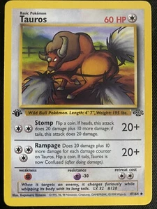Tauros Jungle 1st Edition Pokémon Card 47/64 Anna - Never Played - Imagen 1 de 2