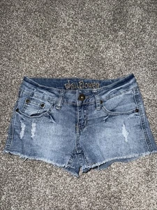 Pantalones Cortos de Jean Juniors Wallflower Cintura Baja Corte Corto Envejecido Talla 0 - Imagen 1 de 2