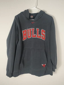 Vintage Nike Large Chicago Bulls Center Swoosh Hoodie Made in Korea - Bild 1 von 9