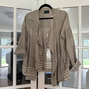 Oska Imize Linen Light Jacket Size 2 AU 12 14 Natural Fibers Germany - Picture 1 of 8