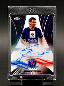2022 Topps Chrome Lionel Messi Black Refractor On Card Auto /25 Paris! - Picture 1 of 2