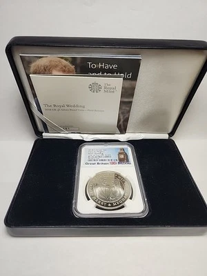 2018 Great Britain - Royal Wedding  Silver £5 NGC PF70 UC RTC#071 - Image 1 of 4